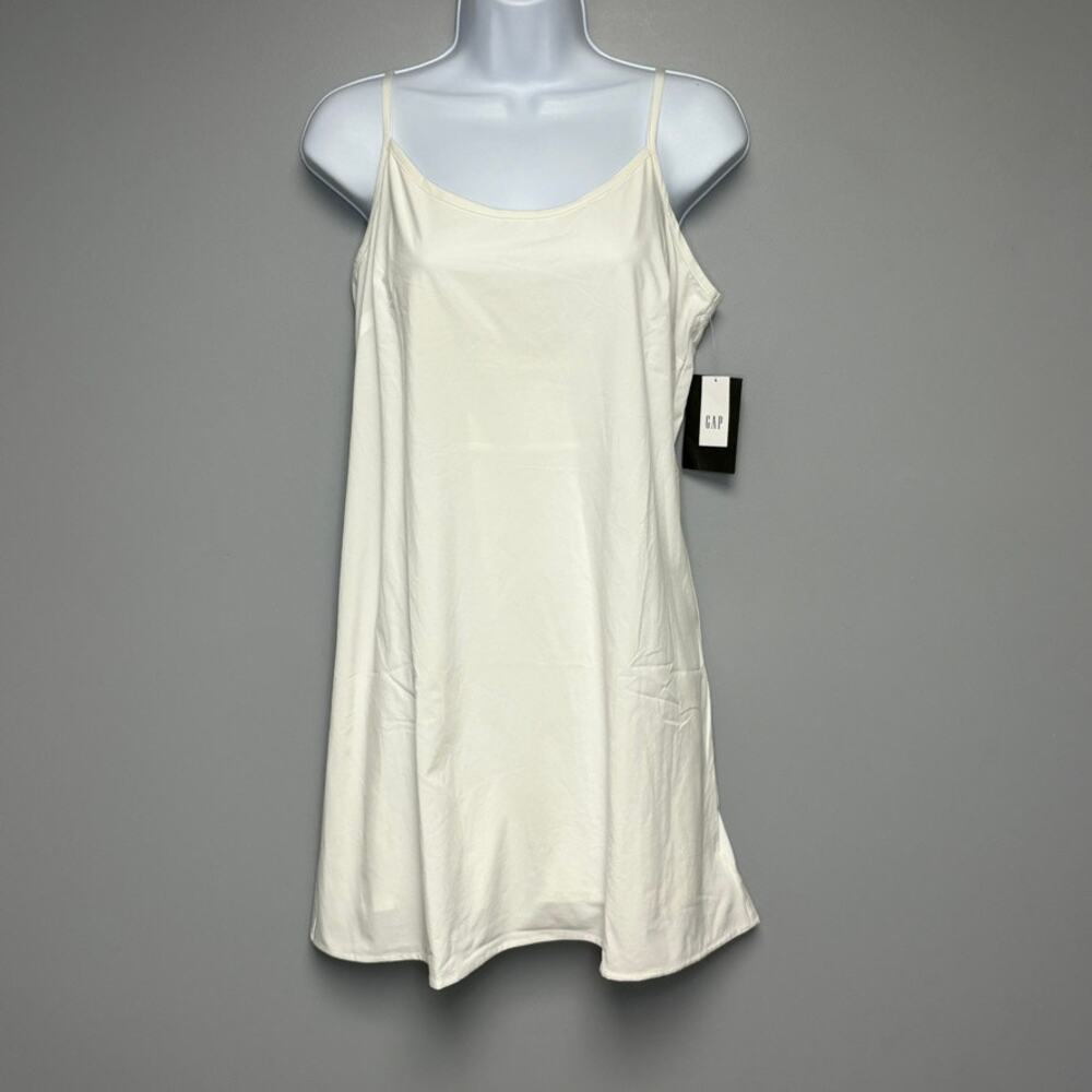 NWT Gap‎ Fit Runaround White Active Tennis Golf Tank Dress Womens Sz L Tall